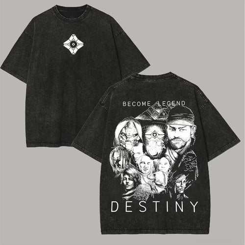 Destiny Printed Unisex Washed T-Shirt