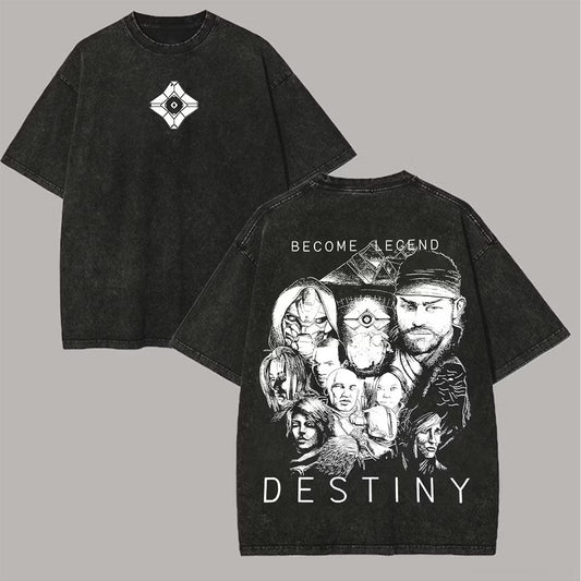 Destiny Printed Unisex Washed T-Shirt